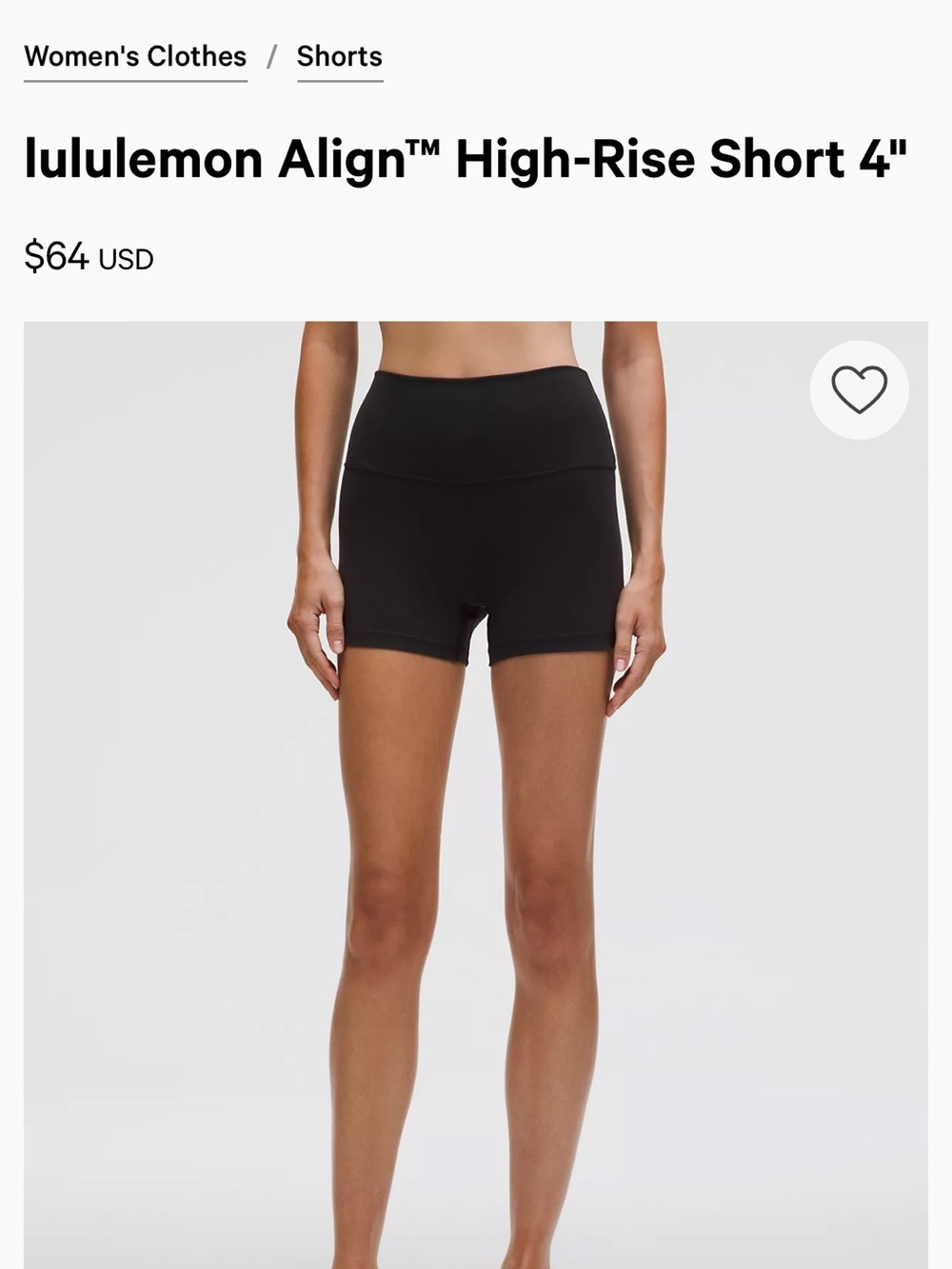 lululemon athletica High-Rise Shorts in Black
